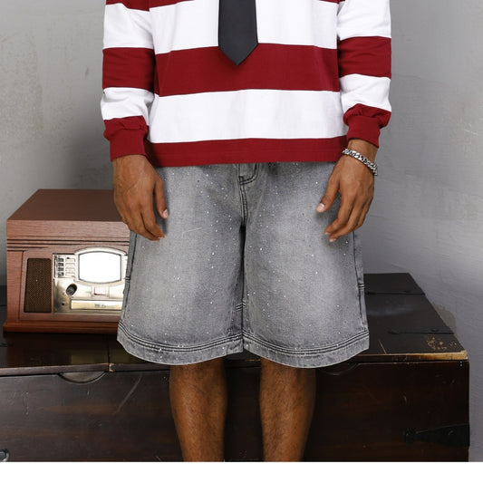 Ten/18 Rhinestone Reverse Jorts